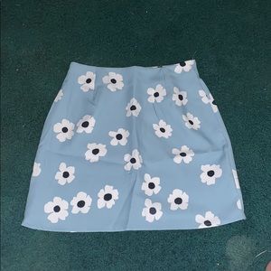 blue flower skirt